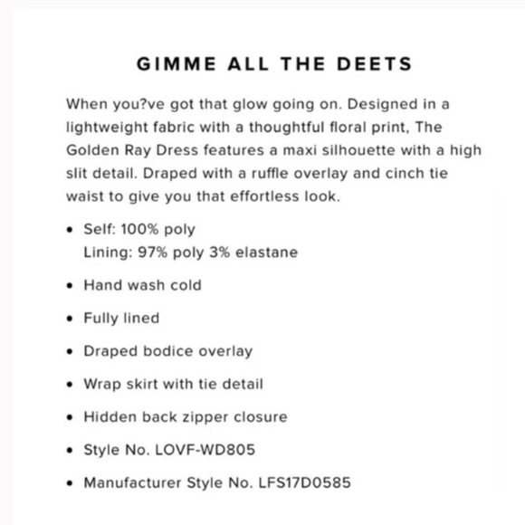 Lovers + Friends Golden Ray Maxi Dress NEW - Picture 8 of 8